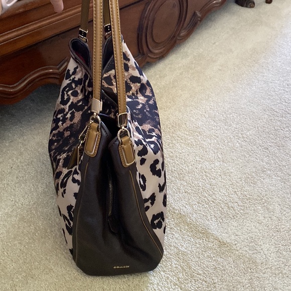 Coach Madison Phoebe oscelot leopard bag - Picture 4 of 14